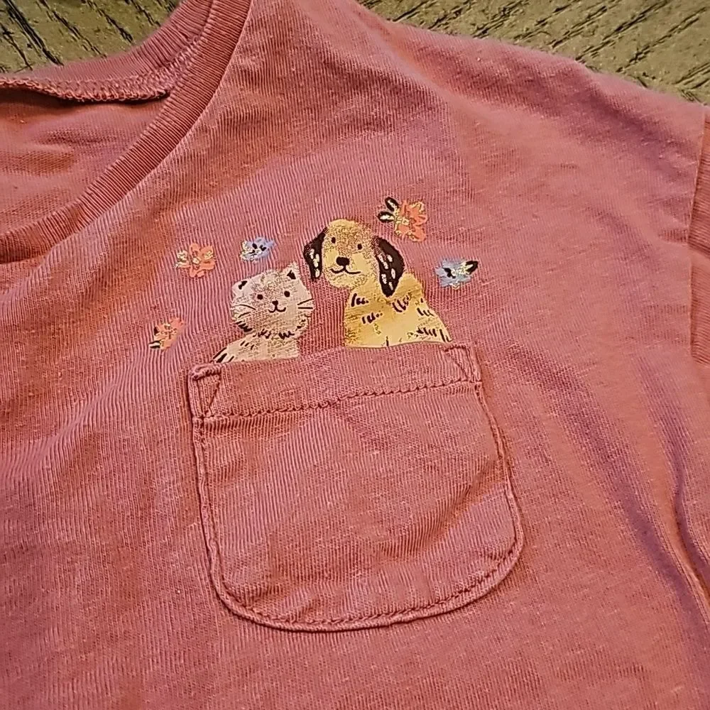 Long Sleeve dog and cat shirt size 5 Carters